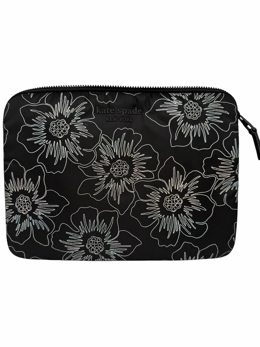 kate spade Black and White Floral Zip Pouch